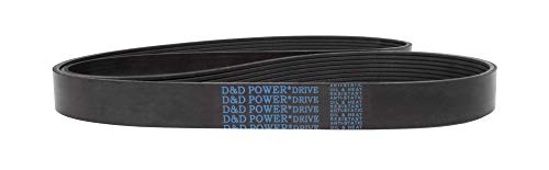 D&D PowerDrive 185J4 Poly V szíj, 0.37 Szélesség, Gumi