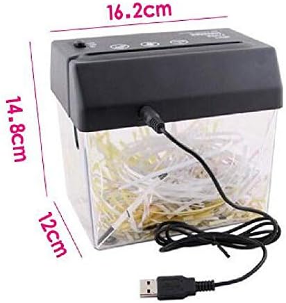 XDCHLK Asztali Hajtogatott Papír Szalag-Vágott Kis Mini USB-Zúzó , papírvágó Otthoni, Irodai