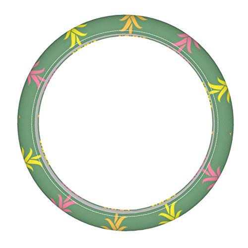 Zöld Ananász Szénszálas kormánykerék 3D matrica belső kerék gombot dekoratív fedelét berendezés