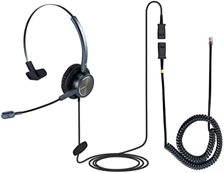 EMAIKER Cisco Vezetékes Telefon Fülhallgató Egy Fül Vezetékes Telefon Fülhallgató RJ9 Adapter Működik a Cisco CP-7841 7931G 7940