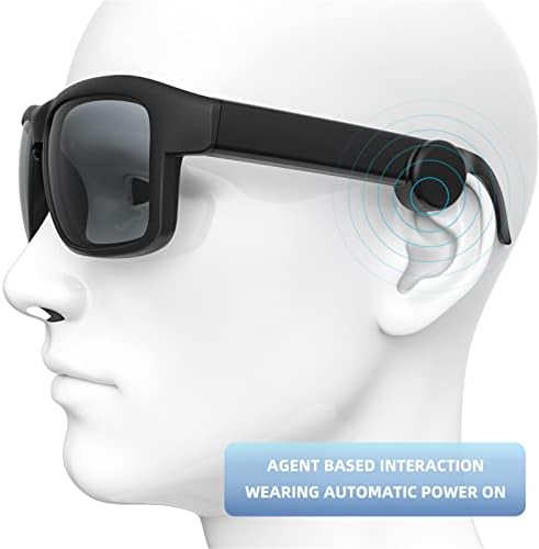 Okos Szemüveg, Vezeték nélküli Bluetooth-Napszemüveg Nyitott Fül Zene&kihangosított Hívás,a Férfi&Nő,Polarizált Lencsék,IP4