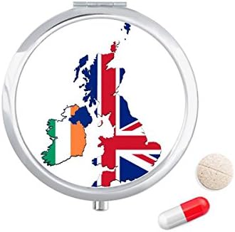 Union Jack egyesült KIRÁLYSÁG nagy-Britannia Ireland Térkép Ország Tabletta Esetben Zsebében Gyógyszer Tároló Doboz, Tartály Adagoló