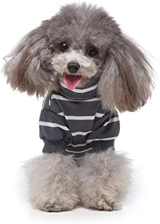 A pulóvert a Kutyák Nagy Pet Ruhát Otthoni viselet Csíkos Nyomtatás Mellény, Puha, Könnyű póló Ajándék Kiskutya Pizsamája
