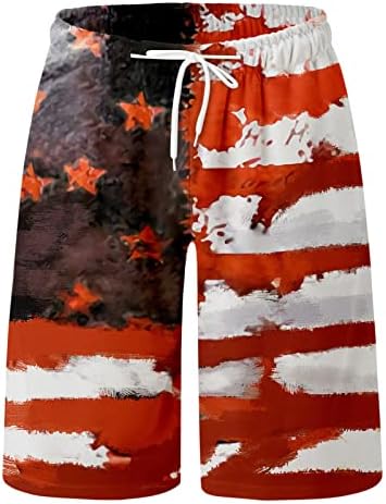 Partra Úszni Trunk Férfi Plus Size Derék Rugalmas USA Zászló Nyomtatás úszónadrág július 4-Vicces Edzés Beach Rövid Nadrág