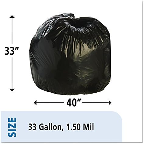 Stout T3340B15 - ban Újrahasznosított Műanyag Szemetes Zsák 33gal 1.5 milla 33 x 40 Barna/Fekete 100/CT