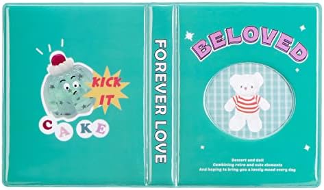 3 Inch Mini fotó kártyát binder kpop fotóalbum Kpop fénykép kártya Birtokosa ,Üreges fotó kártyát Id Jogosultja 64 Zsebbel (Zöld)