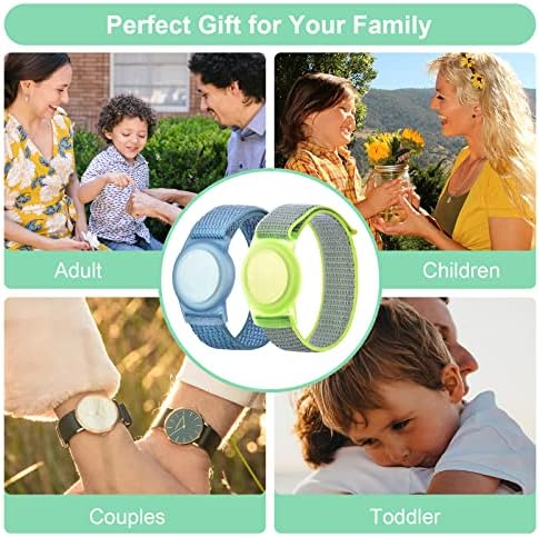 2 Csomag Karszalag a Airtag Gyerekek, GPS Karkötő gyerekeknek Kompatibilis Apple Air Tag, Nylon Nézni Zenekar Tracker Esetben Heveder Jogosultja