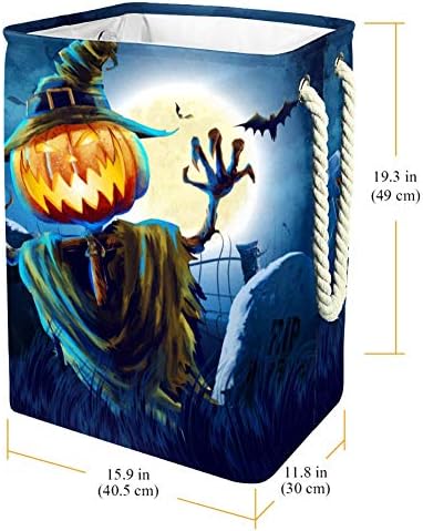 Inhomer Halloween Temető 300D Oxford PVC, Vízálló Szennyestartót Nagy Kosárban a Takaró Ruházat, Játékok Hálószoba
