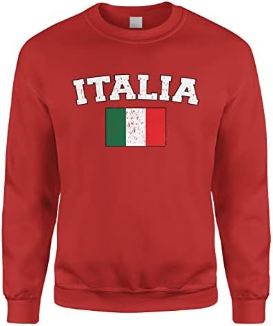 Cybertela Kifakult Szomorú Olasz Olaszország Italia Zászló Sleeve Pulóver