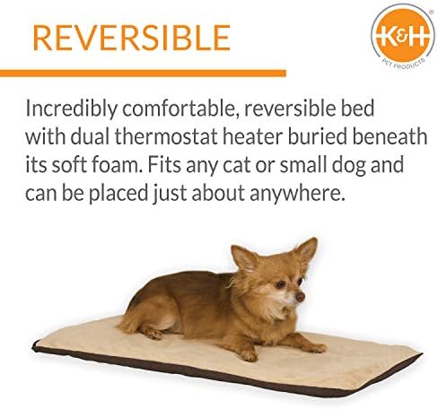 K&H Pet Termékek Thermo-Pet Mat Reverzibilis Fűtött Pet Ágy Mokka 14 X 28 Cm