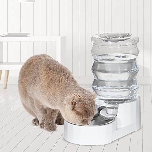 RIZZARI Automatikus Pet Waterer, 3.6 L a Gravitáció Rozsdamentes Acél Víz Adagoló, BPA-Mentes, Nagy Kapacitású Víz Adagoló Macskák,