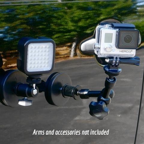 Gumi Bevonatú Filmkészítés Jármű Mágnes Kamera, GoPro, Tartozék Autós tartó - Támogatja a 3 lbs (2 Csomag)