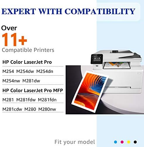 HaloFox Kompatibilis Toner Patron Csere HP 202A 202X CF500A m281fdw HP Color Laserjet Pro MFP M281fdw M281cdw M254dw M281 M281fdn M254 Toner