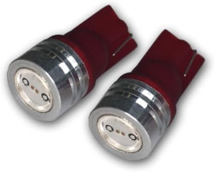 Tuningpros LEDIG-T10-RHP1 Gerneral Eszköz LED Izzók T10 Ék, Nagy teljesítményű LED Piros 2-pc-be