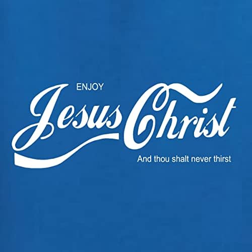 Élvezze Jézus Krisztus férfiúval nem Szomjazik meg Soha Kólát Paródia Inspiráló/Keresztény Férfi Grafikus Póló