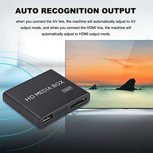 Socobeta 110-240V HDMI Media Player Mini 1080P Digitális Játékos Box Támogatja az USB MP3 MMC SD MKV Távirányítóval(US Plug)