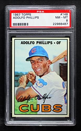 1967 Topps 148 Adolfo Phillips Chicago Cubs (Baseball Kártya) PSA a PSA 8.00 Cubs