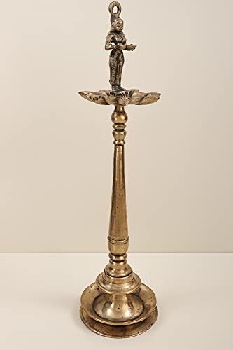 24 Brass Deepalakshmi Lámpa | Sárgaréz Lámpa | Kézzel | Made in India - Réz