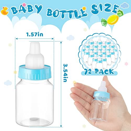72 Db 3,5 Hüvelykes Baba Üveg Zuhany Szívességet Mini Műanyag Candy Üveg Átlátszó Műanyag cumisüveg Baby Shower Mini Baby Bottle