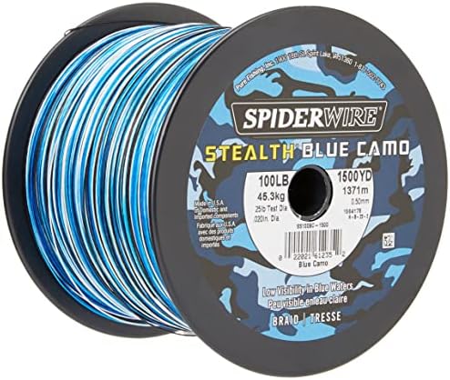 Spiderwire Lopakodó Kék Camo BraidTM, 15lb | 6.8 kg, 1500yd | 1371m Superline - 15lb | 6.8 kg - 1500yd | 1371m