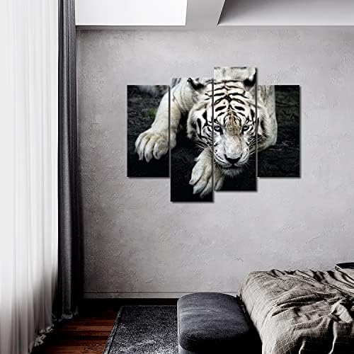 Fekete, Fehér, Fehér Tigris Hazugság A Rock Wall Art Festmény, Képek Nyomtatása Vászonra Állat A Képet Haza Modern Dekoráció