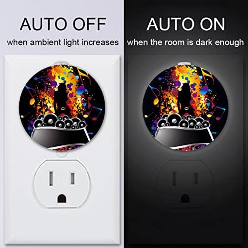 2 Csomag Plug-in Éjjeli LED-es Éjszakai Fény, az Alkonyat-hogy-Hajnal Érzékelő Gyerek Szoba, Gyerekszoba, Konyha, Előszoba Absztrakt