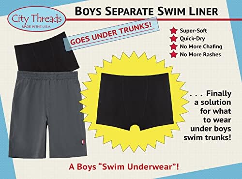 Város Szálak Fiúk Kisgyermek Úszni Bélés Fehérnemű - Wear Alatt fürdőruha Trunks - USA Készült