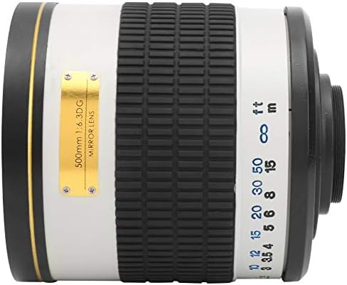 Teleobjektív Tükör, Lencse, 500mm F6.3 Kézi Fókusz Telefotó Zoom Objektív Adapter Gyűrű Sony NEXMount Kamera,madárles Táj (Fehér)