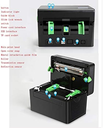 n/a 108mm Termikus Címke, Vonalkód-Nyomtató USB feliratozógép Nyomtató hőnyomtató DT108B