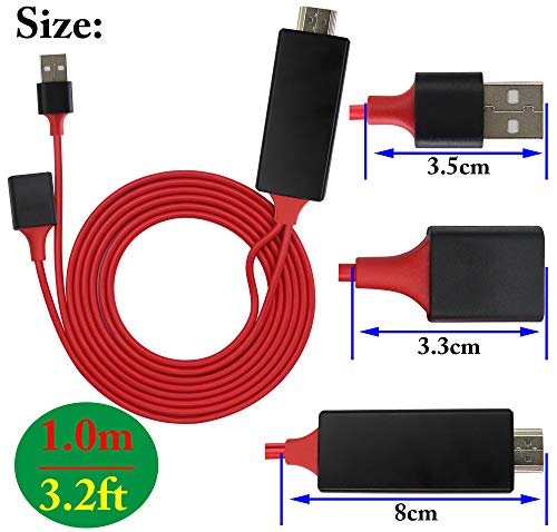 zdyCGTime HD HDMI-Férfi 2 USB Női/Férfi Adapter Kábel,Telefon, Tablet HDMI Képernyő Ugyanaz, Kábel 2 1,1080 P/60HZ 2, 4 G HDMI HDTV Hosszabbító,Használt