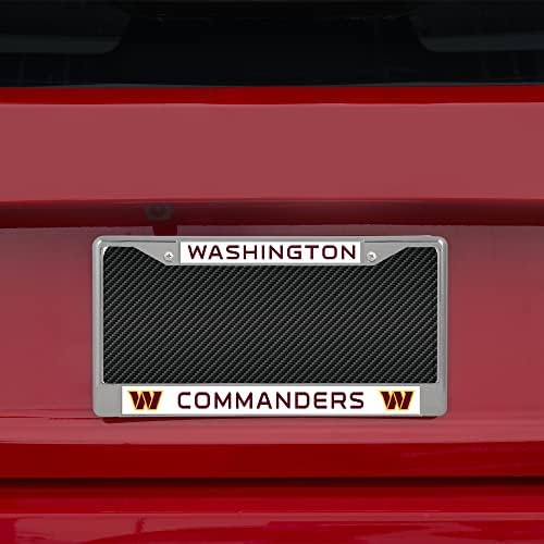 Rico Iparágak NFL Washington Parancsnokok Rendszám Króm Keret, 12 x 6 12 x 6 a Chrome Frame - Autó/Teherautó/TEREPJÁRÓ Autó Tartozék
