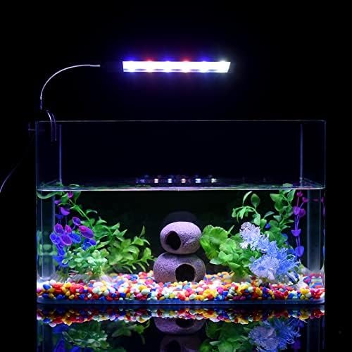 Goehiaul Akvárium Fény az akváriumban Clip LED akvárium Fény, 5 Liter, Akvárium Fény a Növények Időzítő, Fényerőszabályzó, Fehér, Kék,