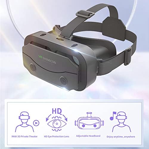 VR Digitális Szemüveg, Headset Fejét Szerelt 3D-s HD VR Szemüveggel 360 ° - Os Virtuális Valóság Szemüveg Állítható Digitális Szemüveg
