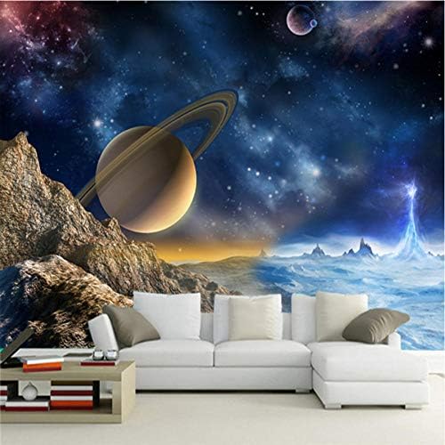 Fotó Tapéta 3D Sztereó Kozmikus Bolygó Freskó Fal Ruhával Nappali gyermekeink Hálószoba Hátteret, falburkolat lakberendezés-350X250CM