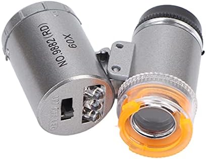 Zseb Mikroszkóp Kézi Digitális Mikroszkóp 60X Nagyítás 2 LED 1 UV Fény Széles körű Alkalmazását Tartós ABS-Akril Hordozható Mikroszkóp