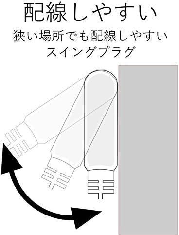ELECOM Vihar Őr elosztót Egyéni Kapcsoló 6 Outlet 2,5 m [Fekete] T-k5a. pont-2625BK (Japán Import)