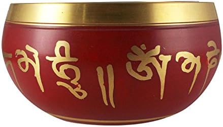 Tibeti Piros 5 cm Átmérőjű Énekel Tál Ima Buddhista Csakra Hang Gyógyító Buddhista Meditáció Gyűjthető
