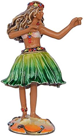 Otthoni Dekoráció Ékezetek Hula Táncos Ttrinket Doboz Hawaiin Ajándék Vintage Dekoráció Ékszerek Konténer Nyaklánc Jogosultja