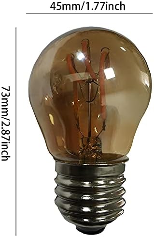 LED G45 String Izzó 3W Klasszikus Lámpa G14 Spirál Izzószálas Villanykörte E26 Csavar Bázis Szabadtéri Edison Lámpa Kerti Haza