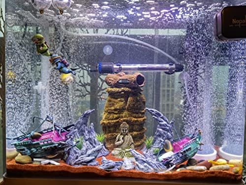 AWXZOM Dragon Valley Akvárium Díszek 10～20 Literes Akvárium Dekoráció modelleket, Tartalmazzák 7 db Gyanta Utánzás Kő