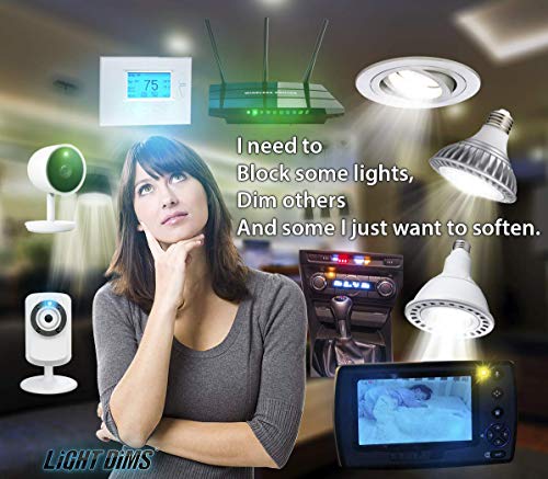 LightDims Fehér Elhalványul, Fényerő/Lágyító Lapok Durva LED-es Lámpák, Közepes Méretű (1 Lap), Meleg Színű Kiskereskedelmi