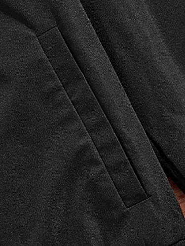 Xinbalove Férfi Kabát Kabát Férfi Férfi Teddy Bélelt dzsekis (Szín : Fekete, Méret : Nagy)
