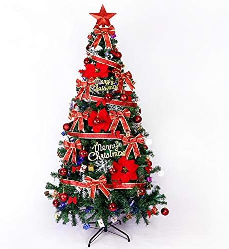 CAIXIN Mesterséges karácsonyfa Előre Díszített,Prémium Csuklós fenyőfa,Könnyű Összeszerelés Ünnepi Dekoráció Masszív Fém