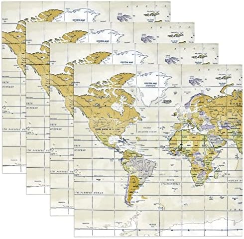 100 világtérképen Ebéd Szalvéta Eldobható Papír Csomag, Globe Utazási Kaland, Vacsora, Ebéd Szalvétára, Földrajz Oktatás