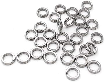 SENYUBBY, nagy teherbírású, Rozsdamentes Acél Osztott Gyűrű Dupla Csalit Gyűrű,6 Méretben 5.2-10.3 mm-es Osztott Gyűrű,40-200 £