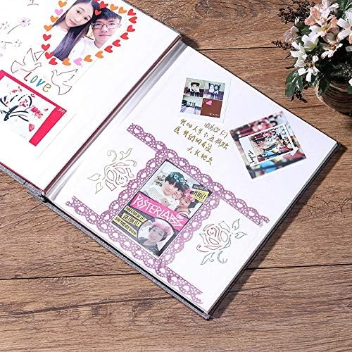 SYXMSM Vászon 16inch DIY Fotó Album Szerelmeseinek, Születésnapi Ajándék, Esküvői Fotók Fotó Ablum Scrapbook Papír Kézműves Albumok Ragadós