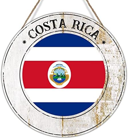 Costa Rica Ajtó Fogas Costa Rica Ország Zászló Fa Fali Dekor Jel Nemzeti Zászló Souvenir Ajándék Fa Emléktábla Alá Falra a Home Office Tornácon