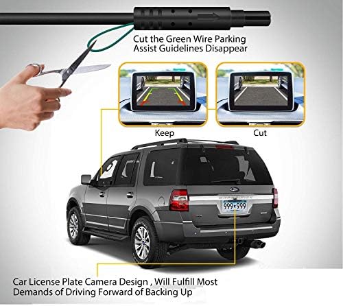 Biztonsági Kamera Autó, Vízálló Visszapillantó Rendszám Hátsó Fordított Parkolás Fényképezőgép Kompatibilis a Golf V/Golf