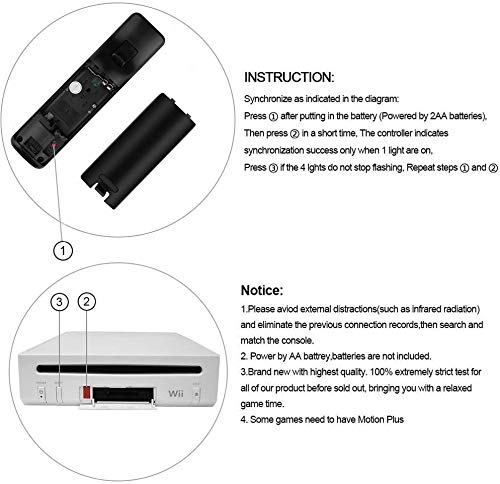 ZOTAIN 2 Csomag Wii Remote Kontroller Kompatibilis a Nintendo Wii & Wii U, Szilikon Esetben csuklópánt (Fekete X 2)