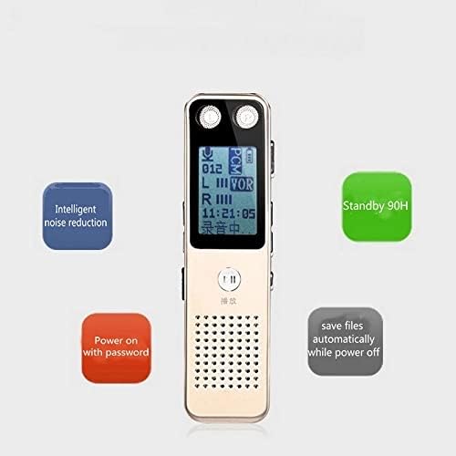 TBIIEXFL Hordozható Audio diktafon Digitális Mini Diktafon Felvétel a Jelszavas Védelem Funkció MP3 Lejátszó (Méret : 8